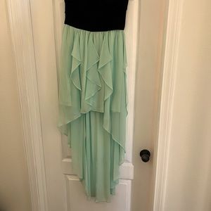 Mint green and blk dress